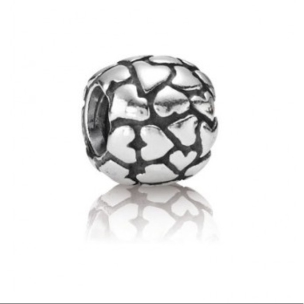 Authentic Pandora Lotsa Love Charm 💎❤️ 🌸 Sterling Silver Hearts ❤️